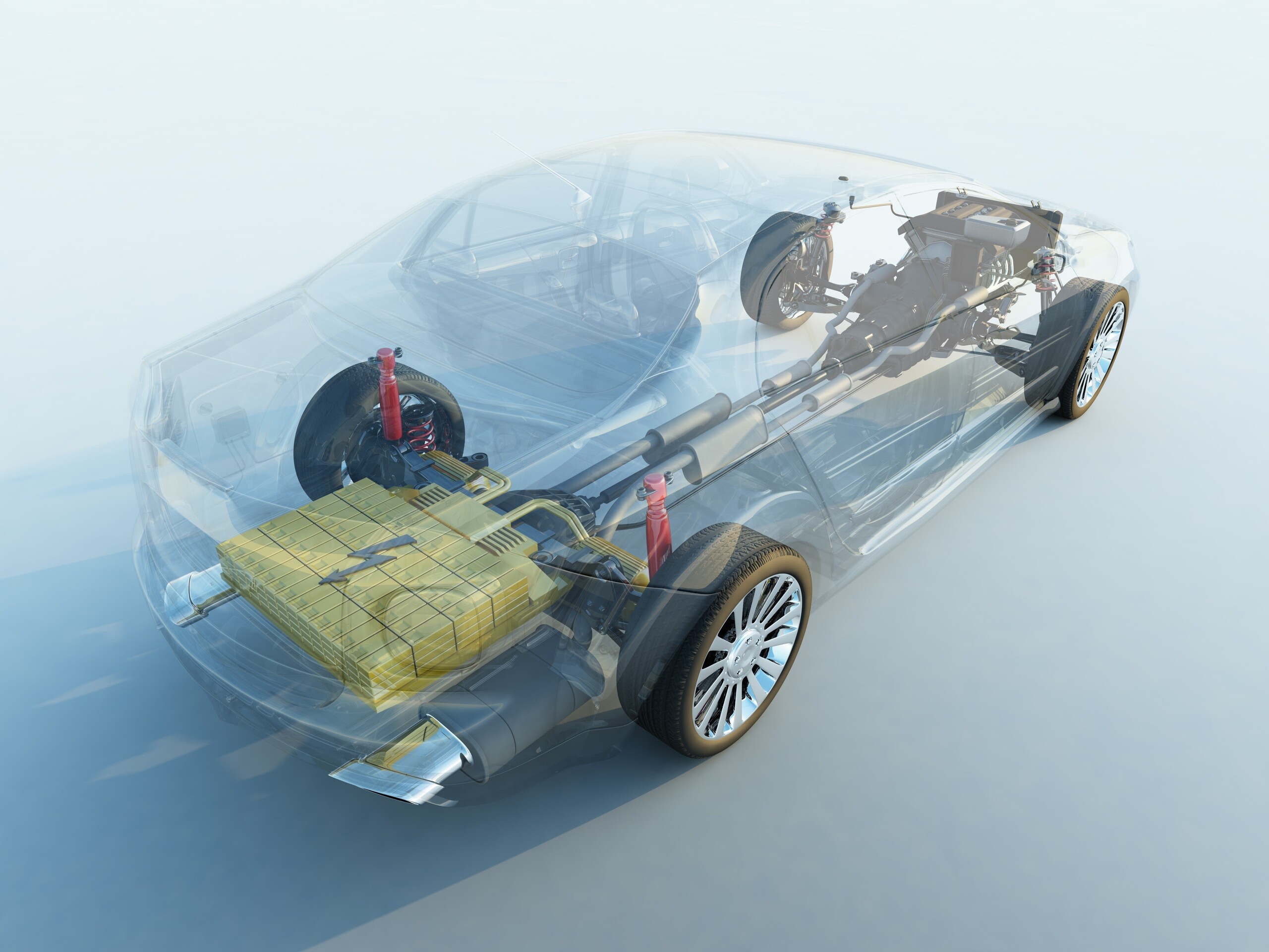 image de batterie électrique dans un véhicule 