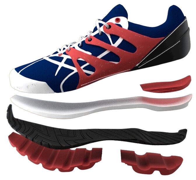 Where to find Pebax® resin in sport shoes?