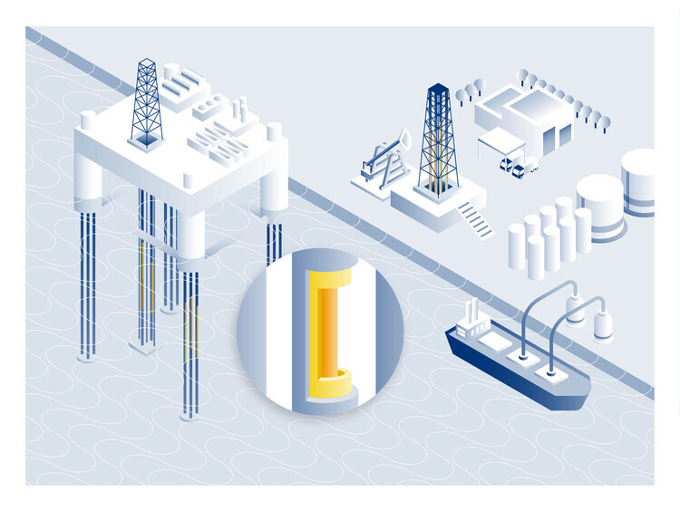 off-shore oil drilling platform