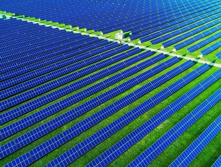 Solar panels field