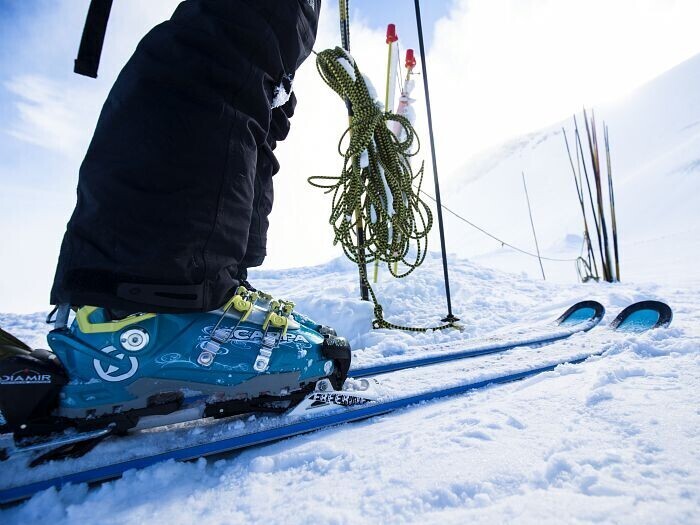 Chaussure de ski contenant l'élastomère Pebax