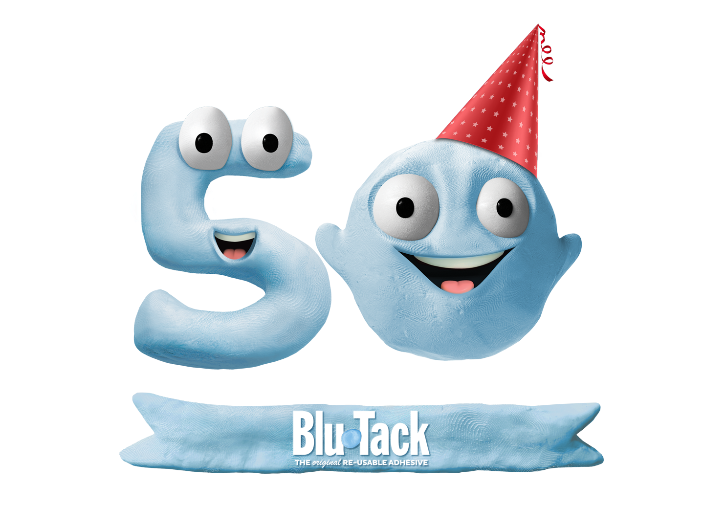 Logo du 50ème anniversaire du Blu Tack