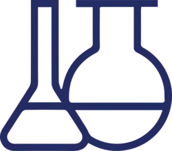 pictogramme tube à essai et ballon chimiste