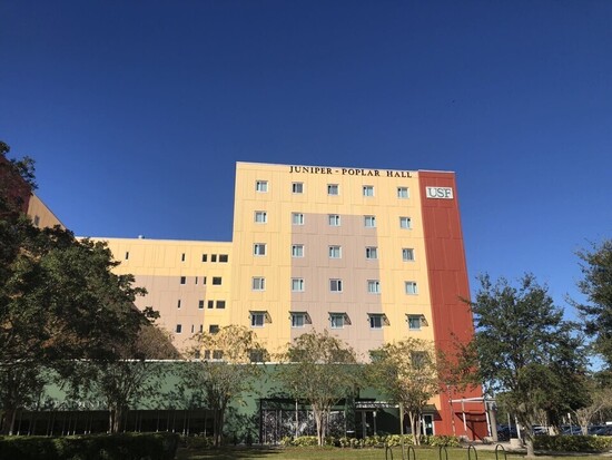 Immeuble coloré à la façade rénovée grâce au revêtement en PVDF Kynar Aquatec®