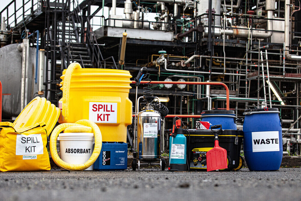 Men working on Odorflex spill kit