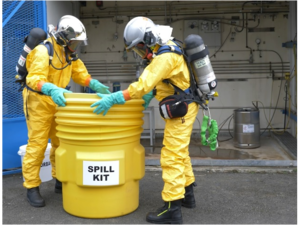 Men working on Odorflex spill kit