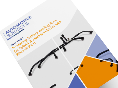 Download case study: Producting battery cooling lines for hybrid and electric vehicles with Rislan® PA11