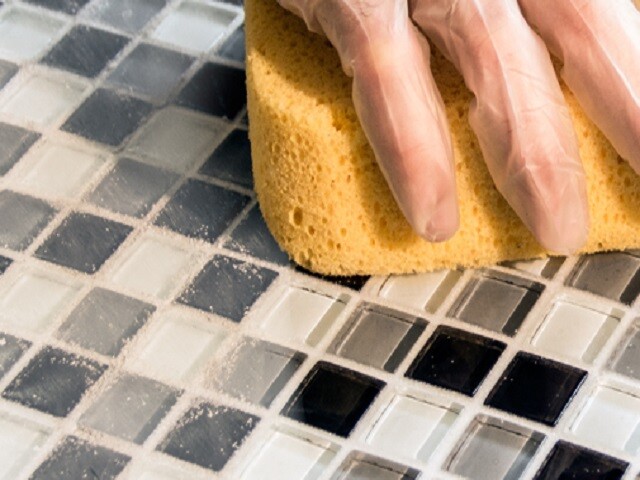 mosaic tile glue and grout for